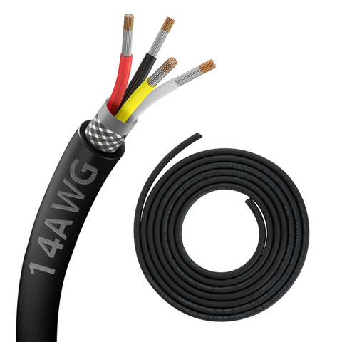Zhong Hua Jiang UL2464 14Awg 14/4 4 Core Cable Speaker Wire CNC Shielded Wire for CNC Router Machine CNC VFD Spindle, 3D -drukker