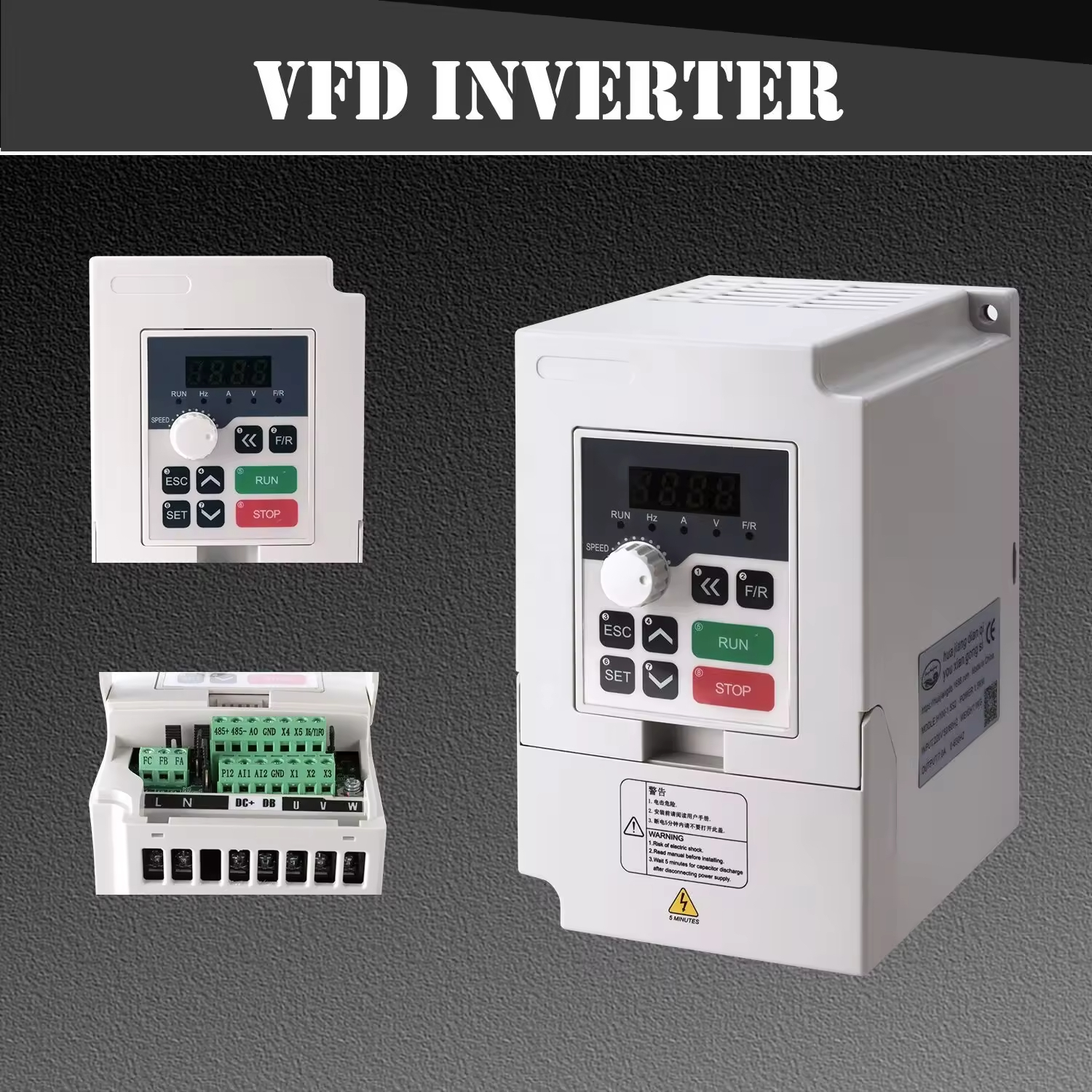 Zhong Hua Jiang CNC Spindle Motor с VFD комплект ER20 2.2kW Air Cooled Spindle Motor с VFD комплект за CNC Router