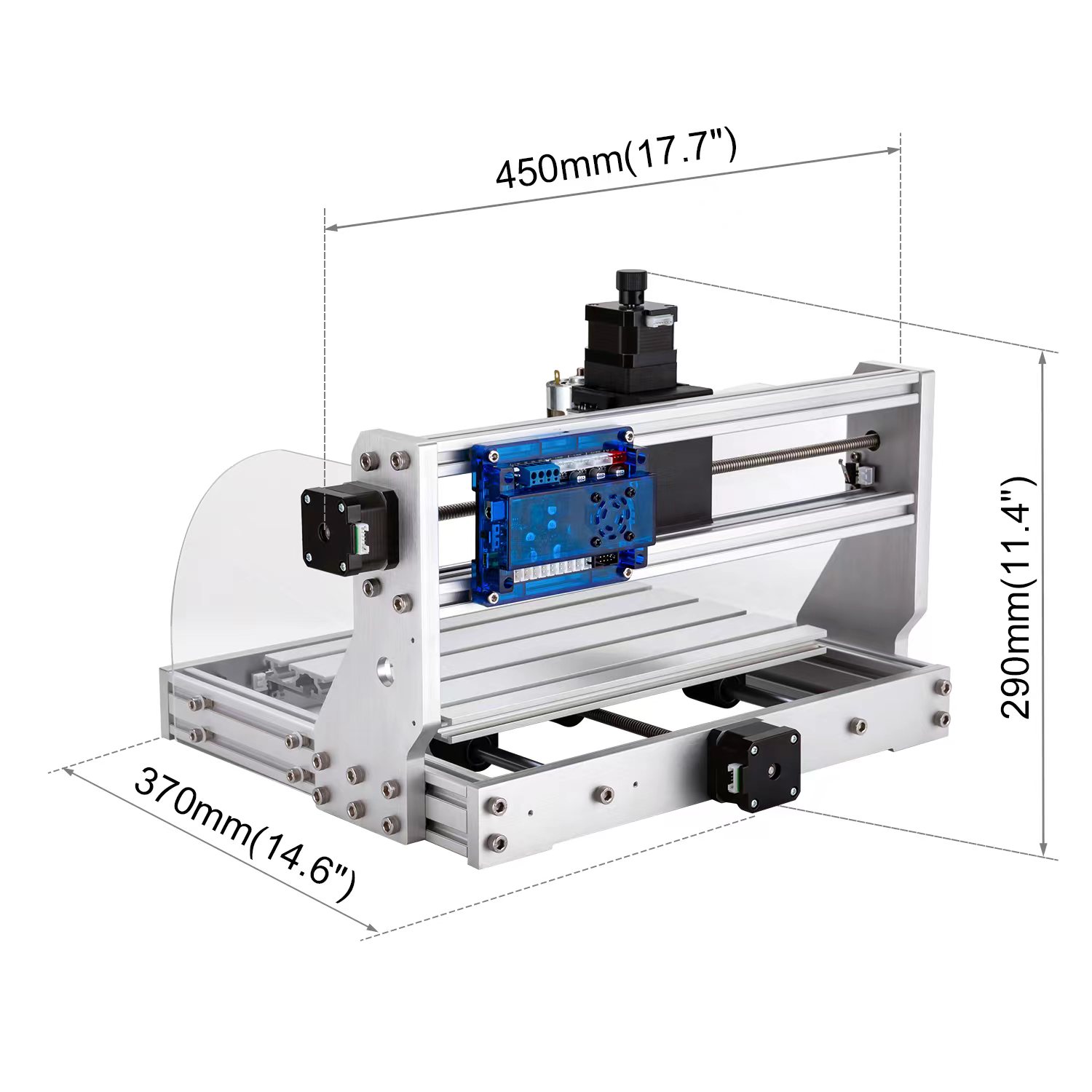 Mașină de router CNC pentru desktop 3018-Prover cu 300 x 180 x 45mm, mașină de sculptură din lemn